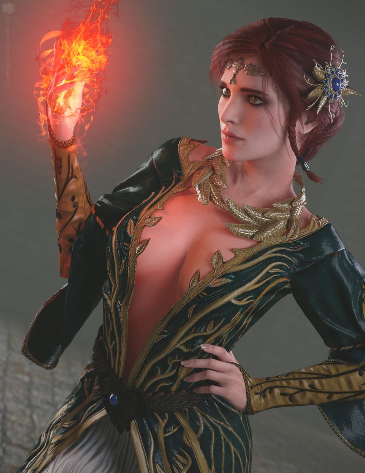 This is a portrait image with resolution 1280x1656, dominant color gray, approximately 5 main objects, containing 3 people.